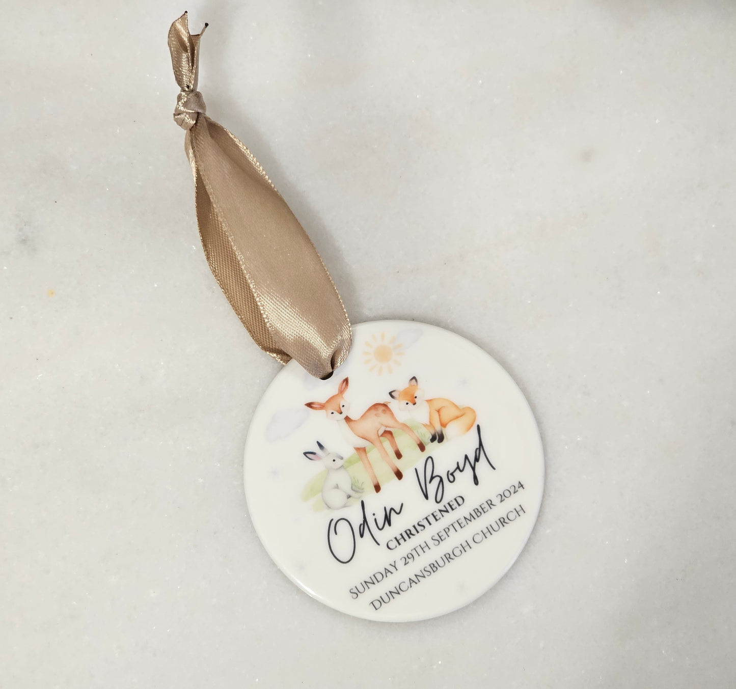 Christening Ceramic Ornament