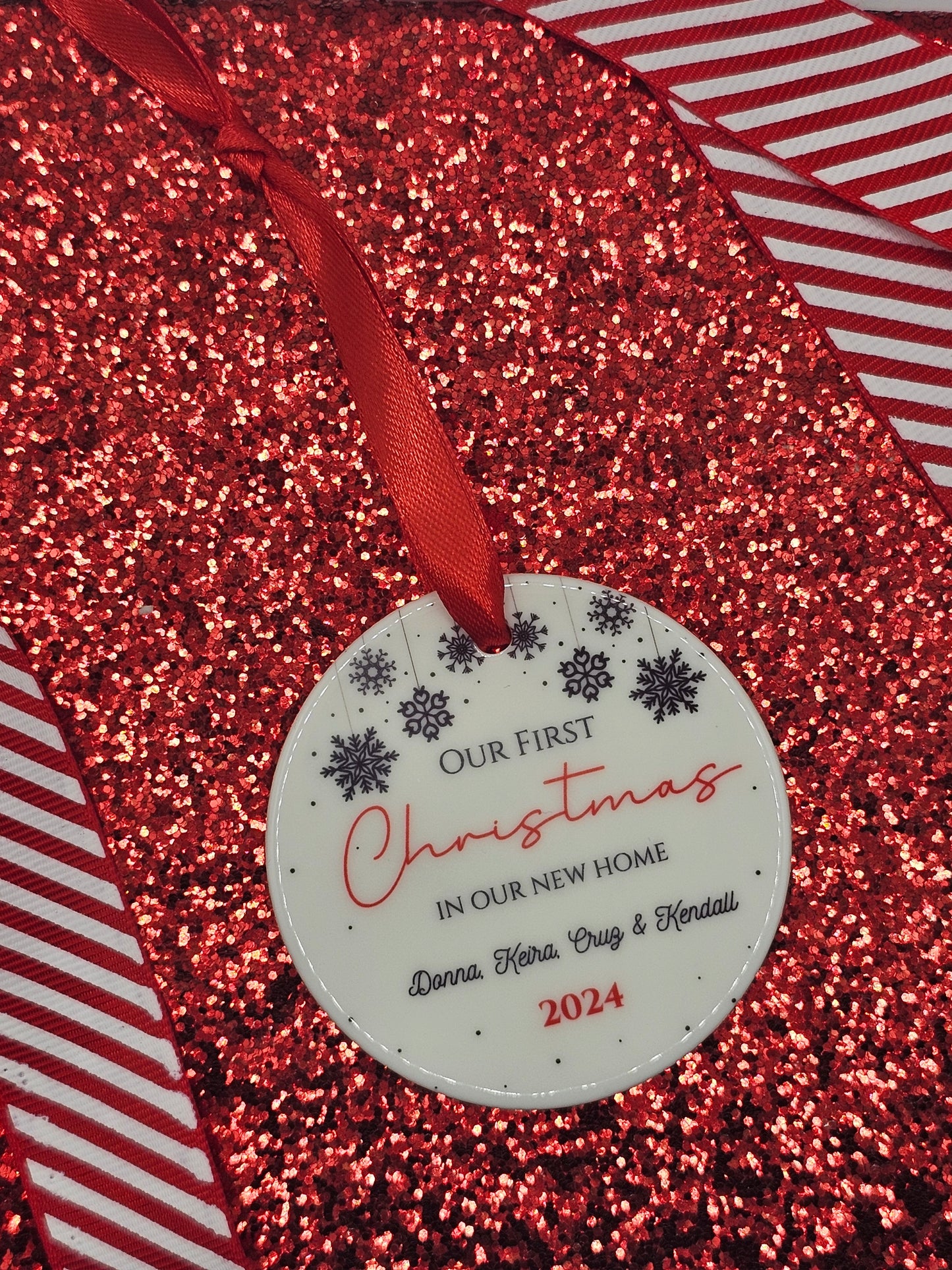 1st Christmas In Our New Home Ceramic Ornament