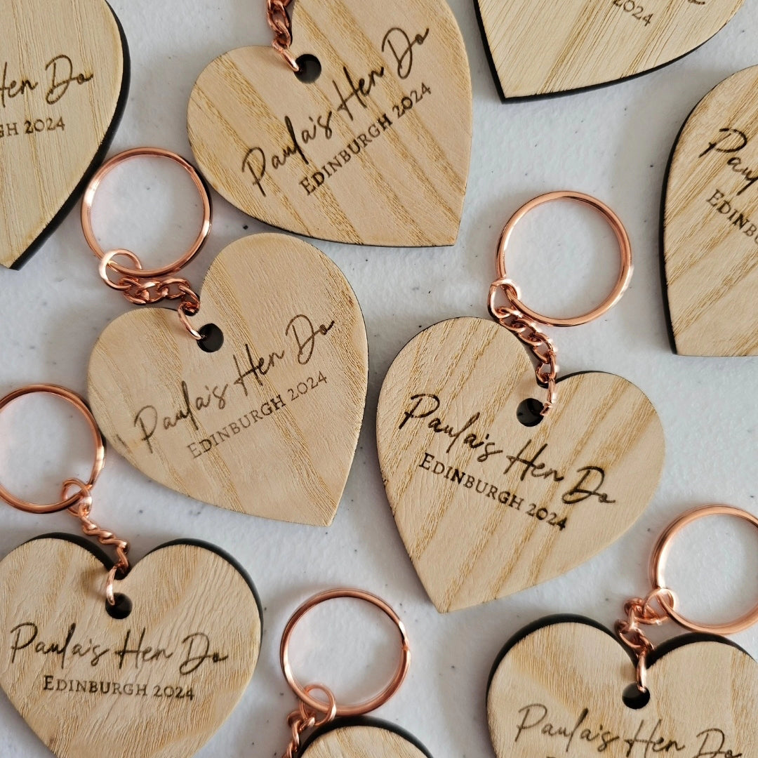 Personalised Wooden Keyring