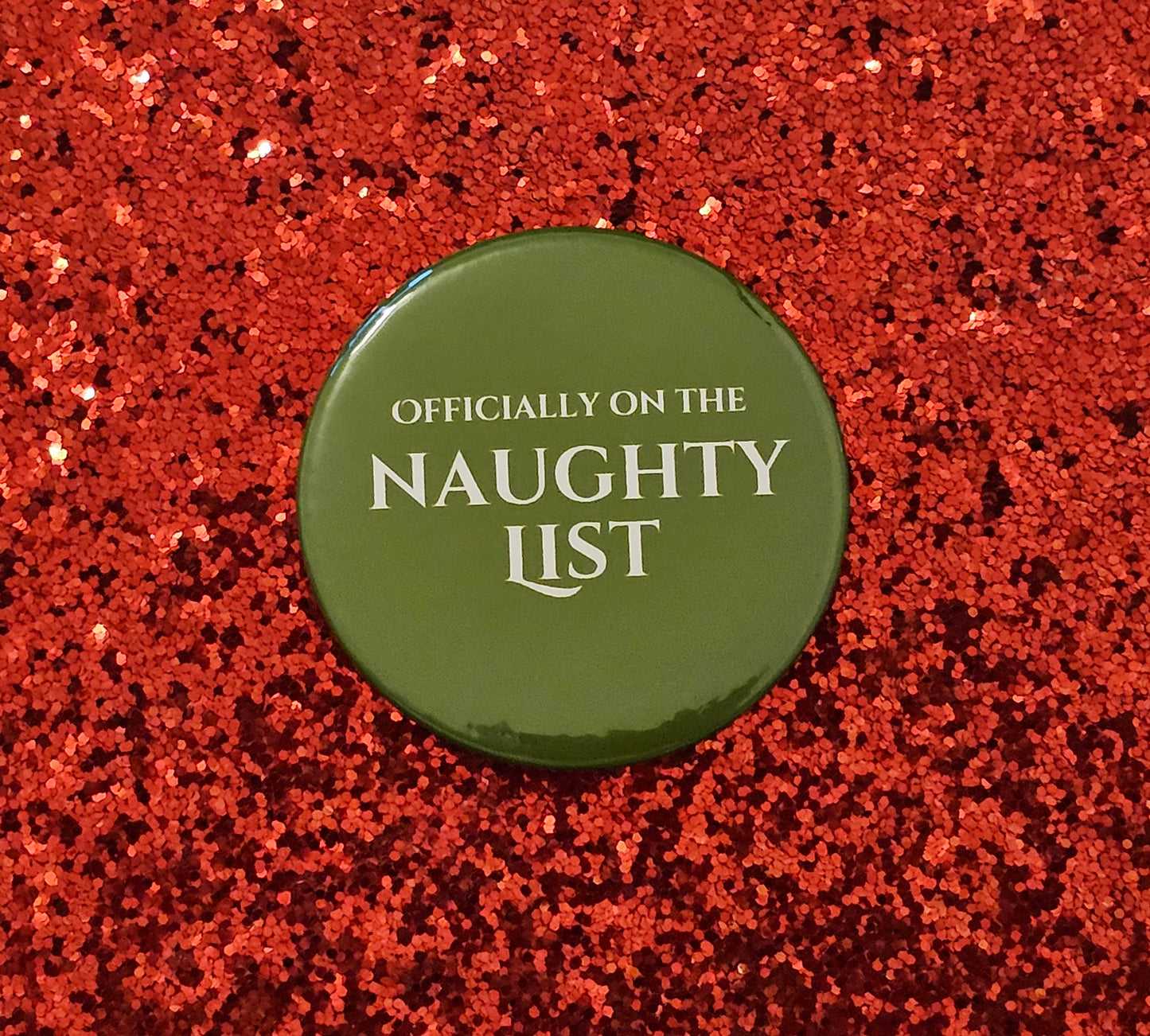 Naughty List Badge in Green or Red