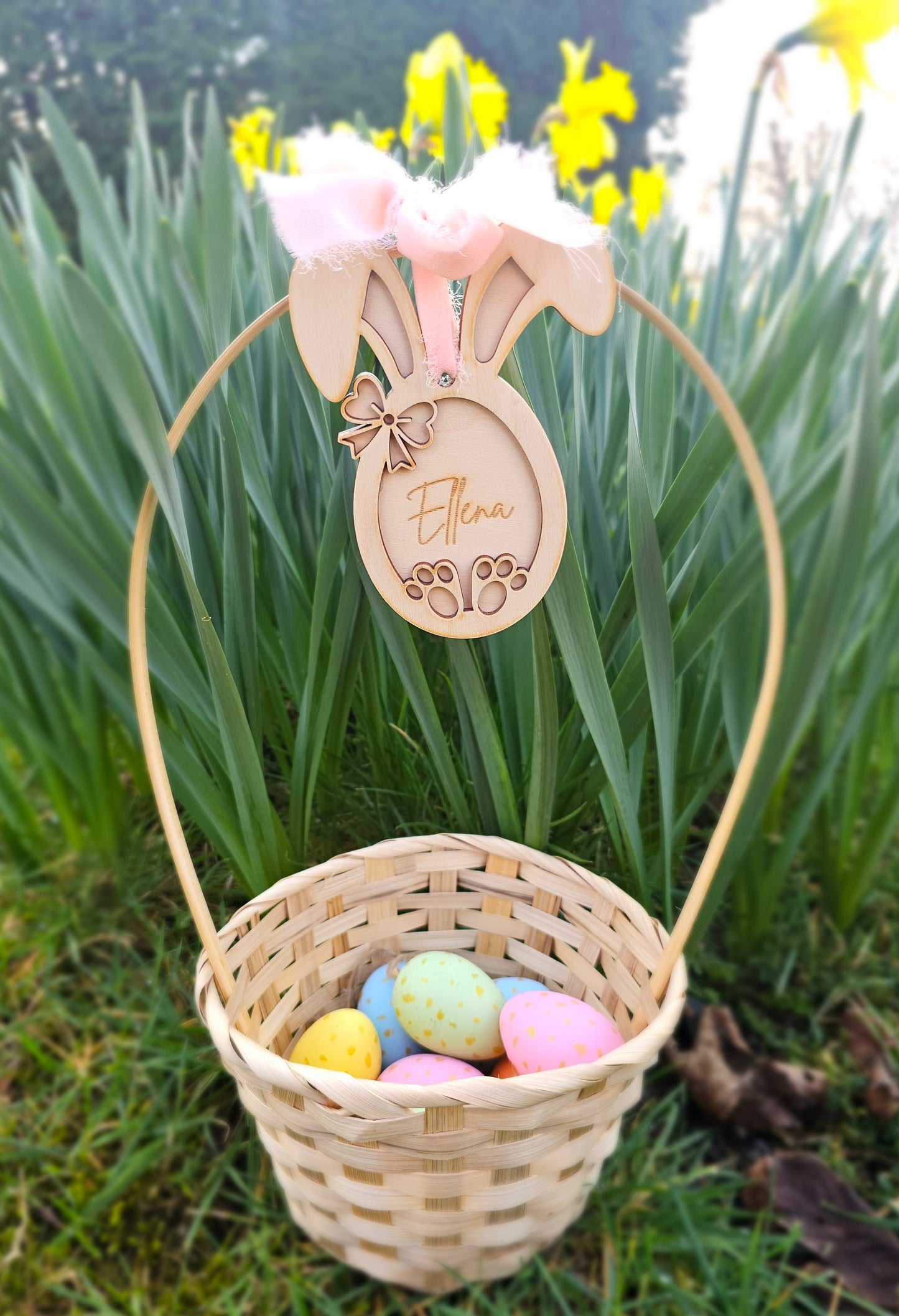 Easter Egg Tag with Bunny Ears