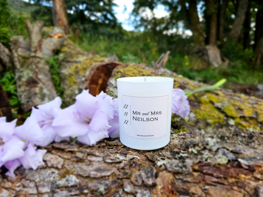 Personalised Wedding Candle - Design 1