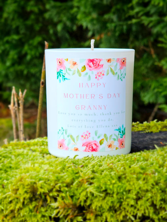 Large Personalised Mothers Day Candle for Granny
