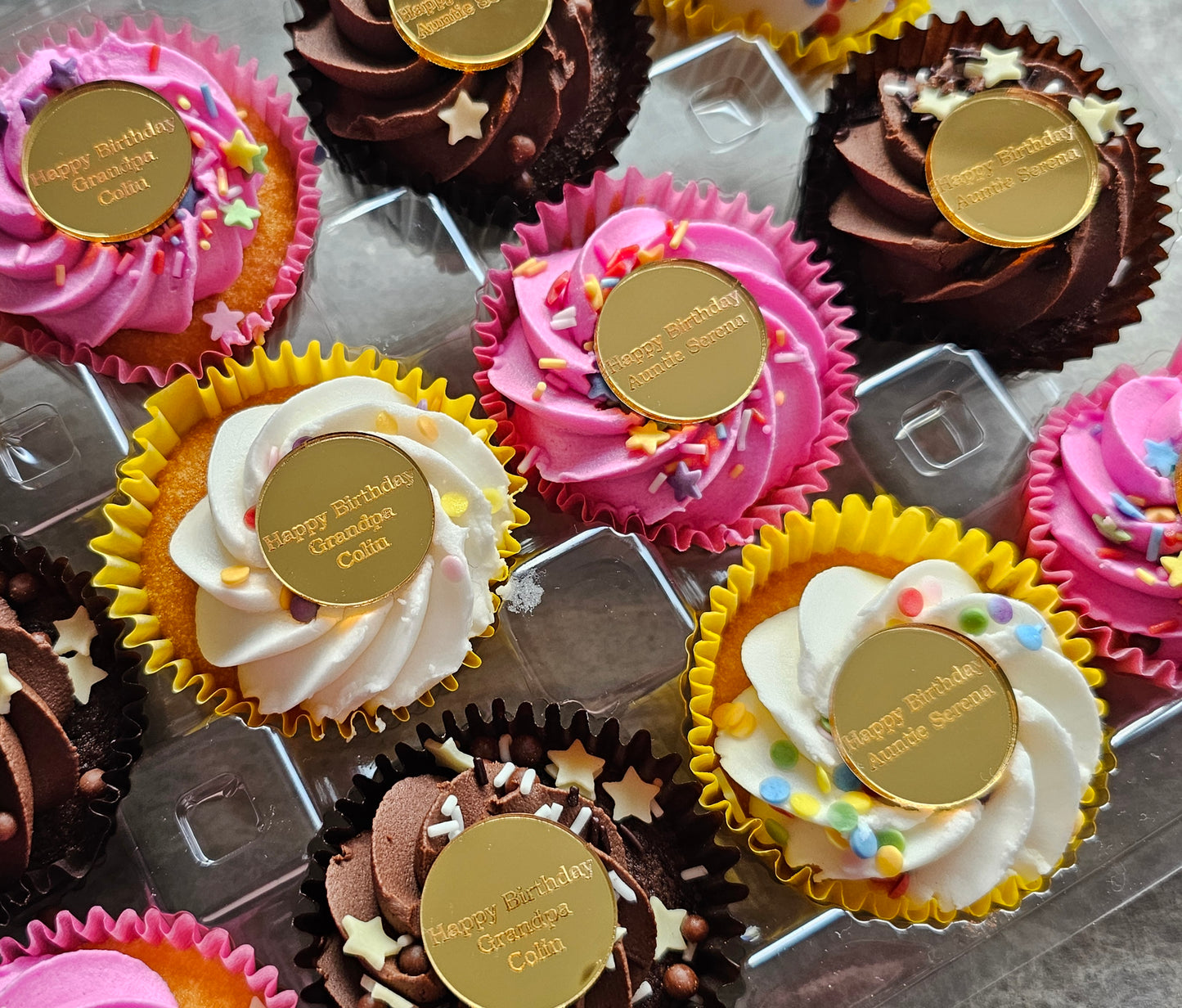 Mirrored Cupcake Toppers