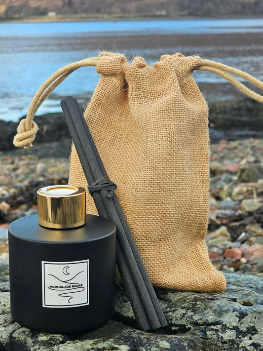 Reed Diffuser in a Matt White or Black Glass Vessel