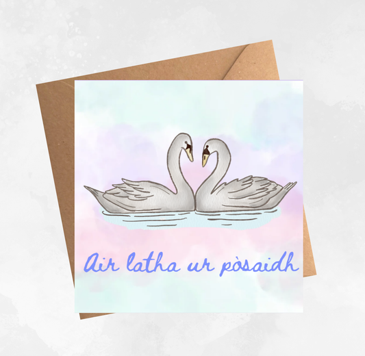 Gaelic Congratulations Card - Air latha ur pòsaidh