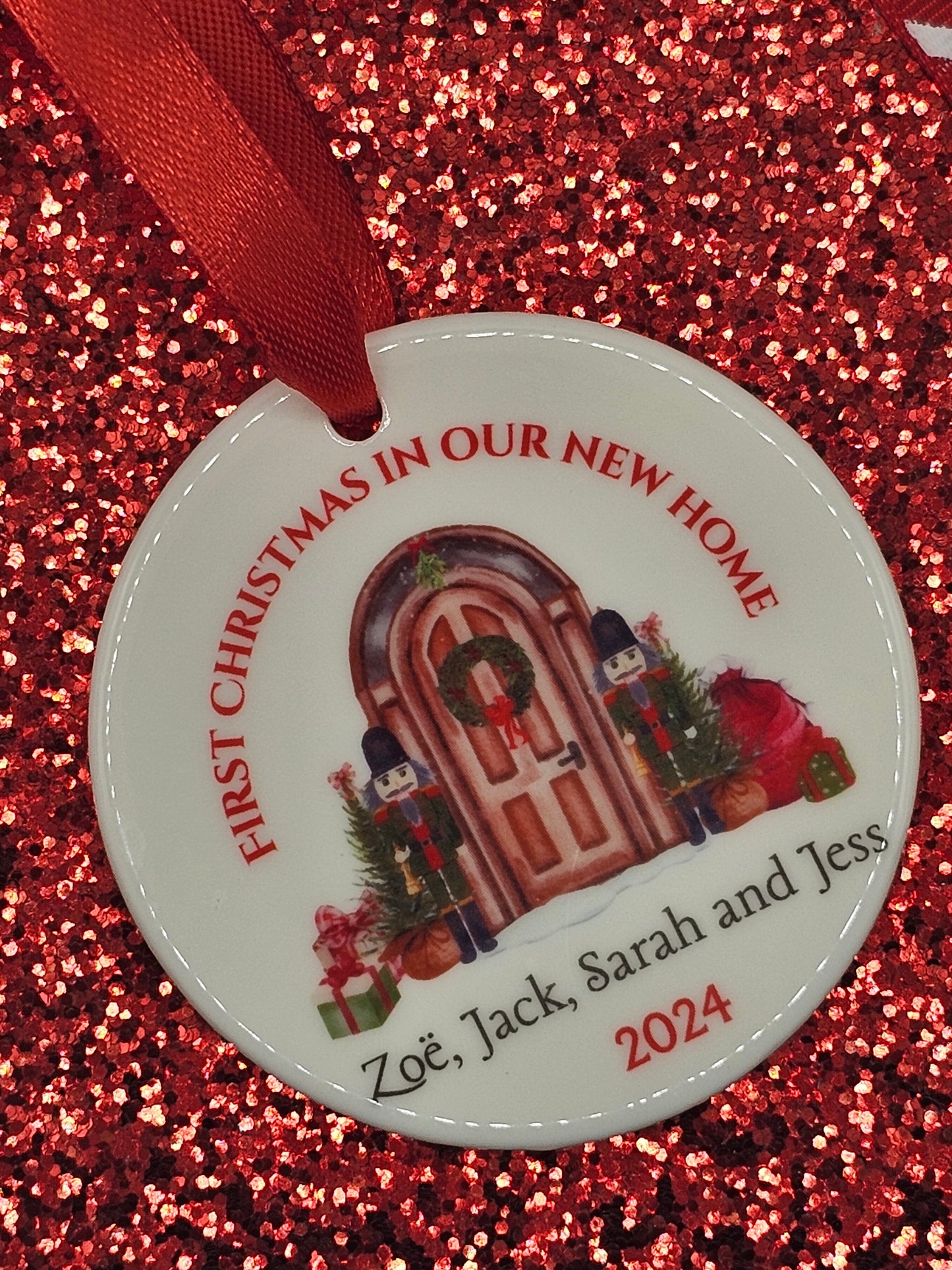 First Christmas in our new home ceramic ornament