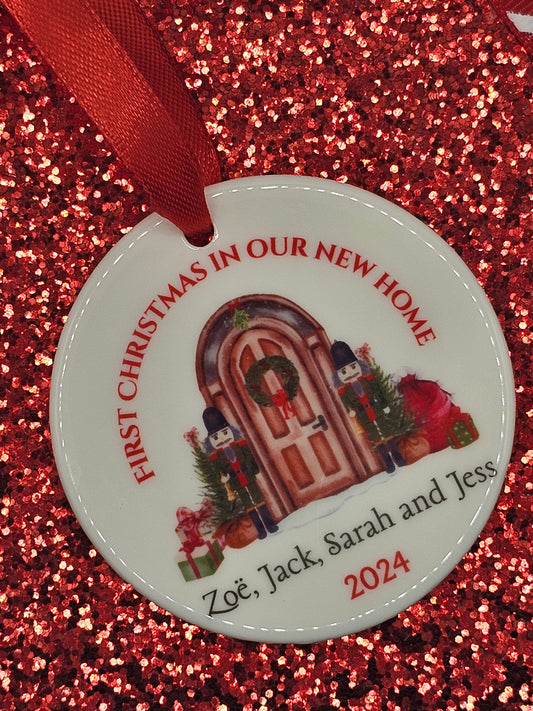 First Christmas in our new home ceramic ornament