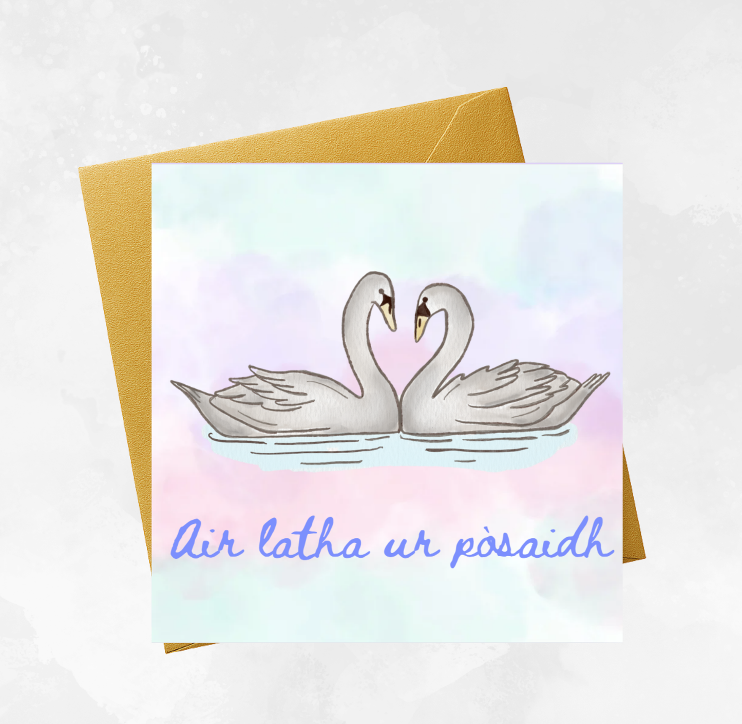 Gaelic Congratulations Card - Air latha ur pòsaidh