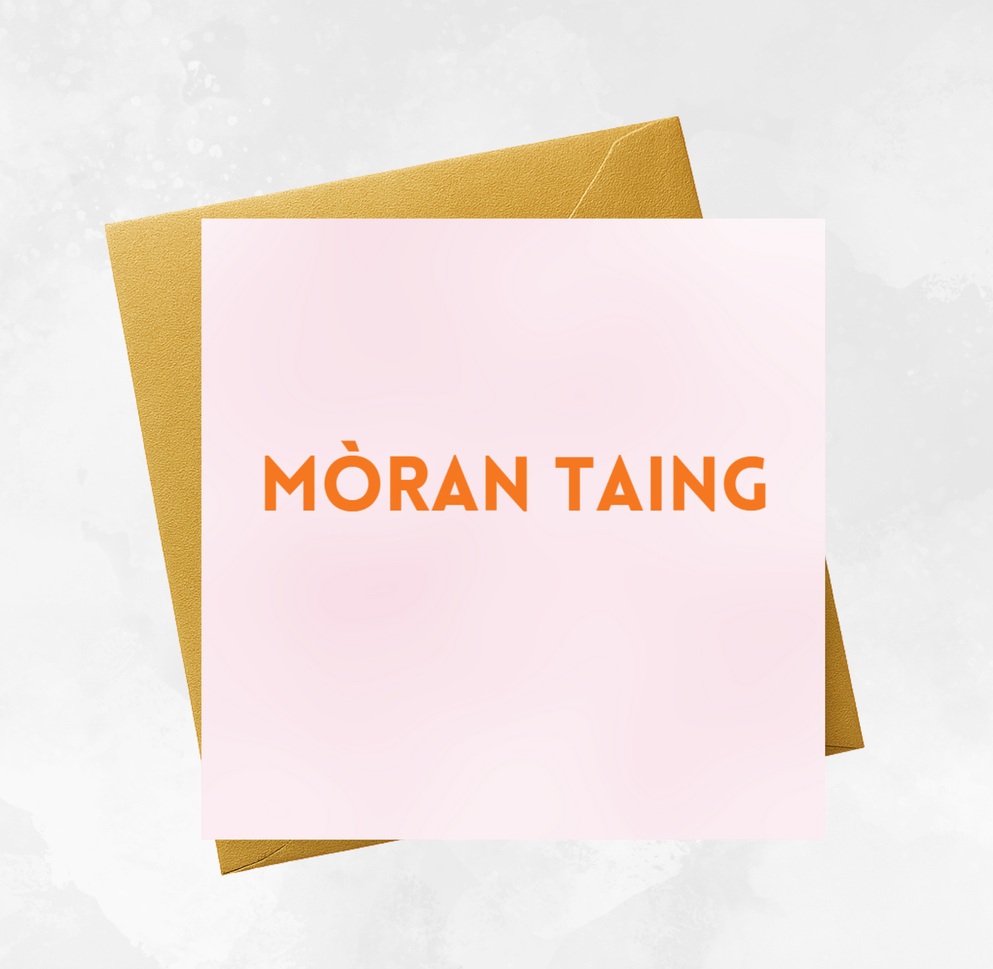 Gaelic Thank You Card - Mòran taing - Pink