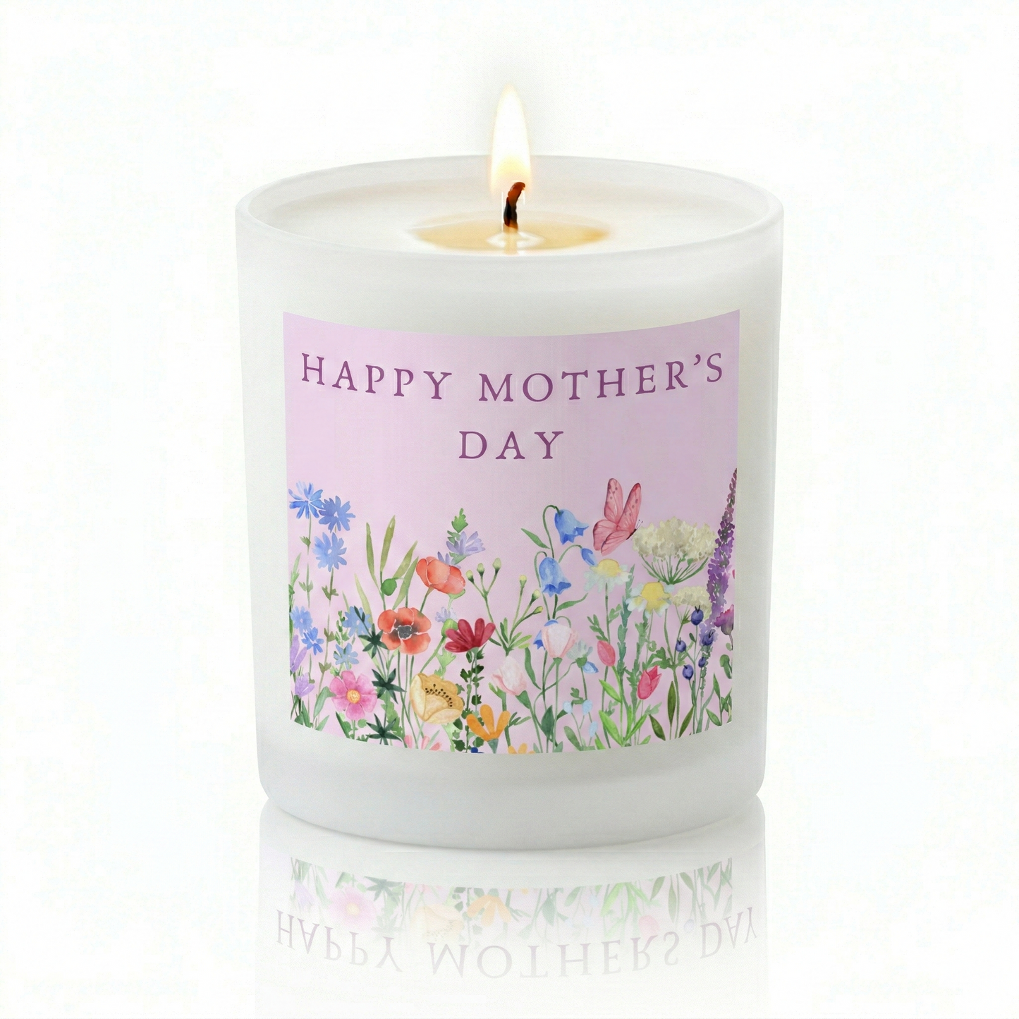 Large Mother's Day Candle in a Matt White or Black Glass Vessel