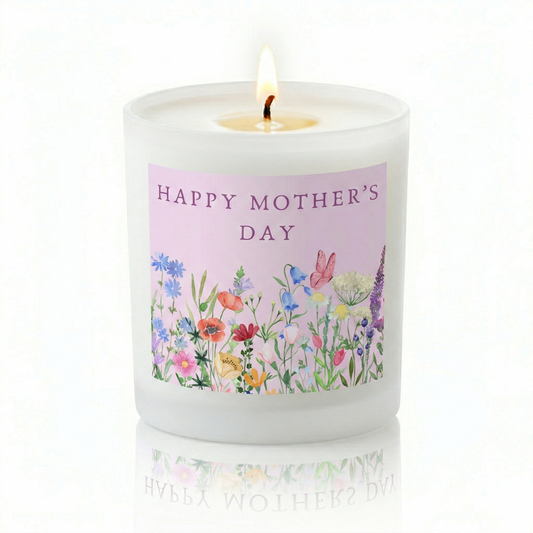Large Mother's Day Candle in a Matt White or Black Glass Vessel