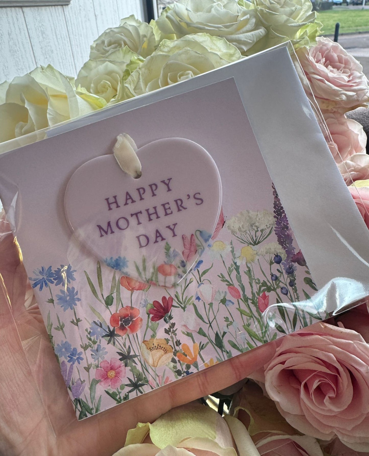 Happy Mother's Day Card with Ceramic Ornament