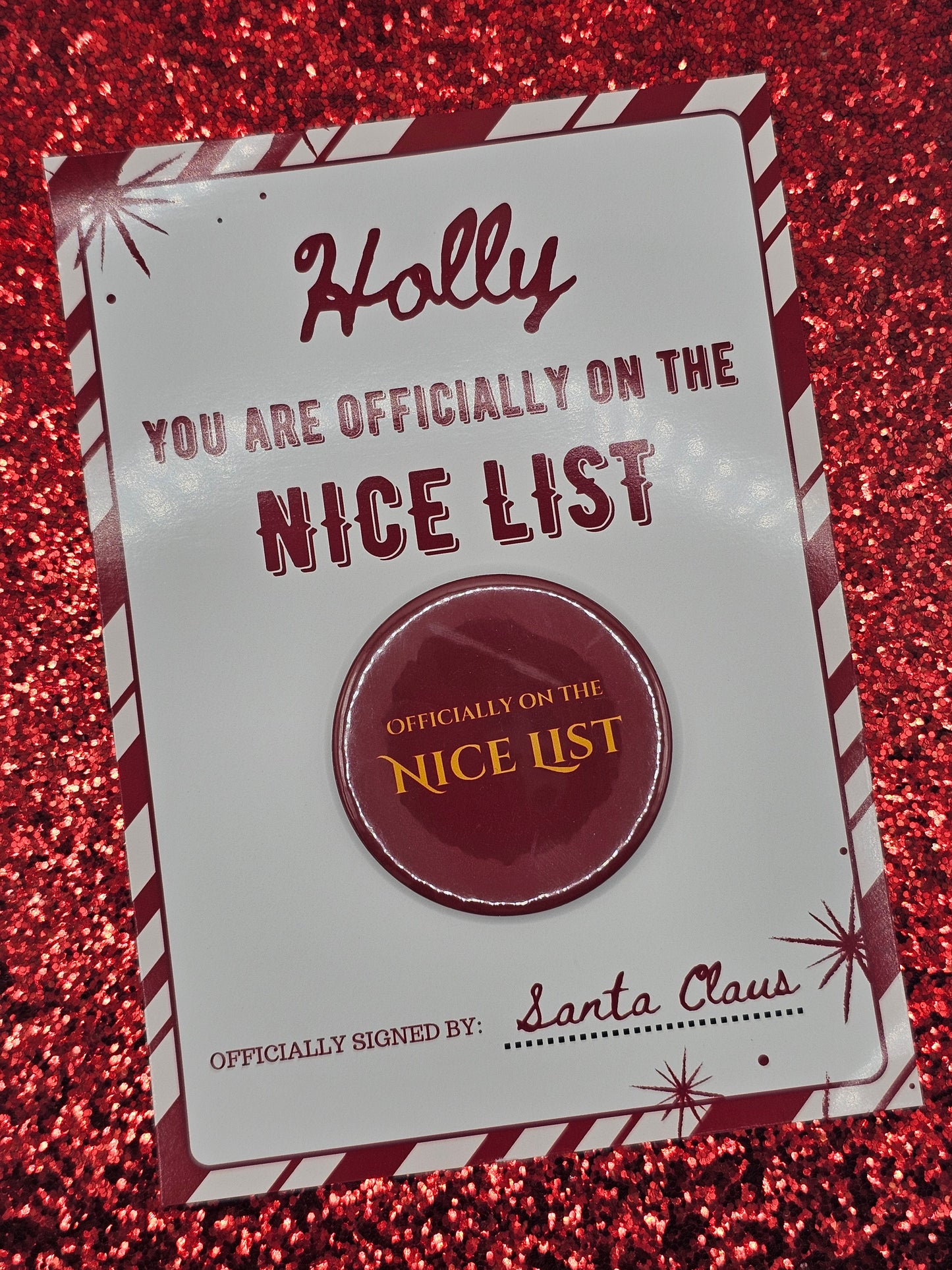 Officially on the Nice/ Naughty List Badge