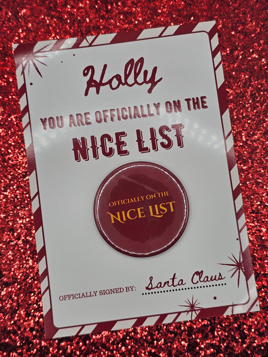 Officially on the Nice/ Naughty List Badge