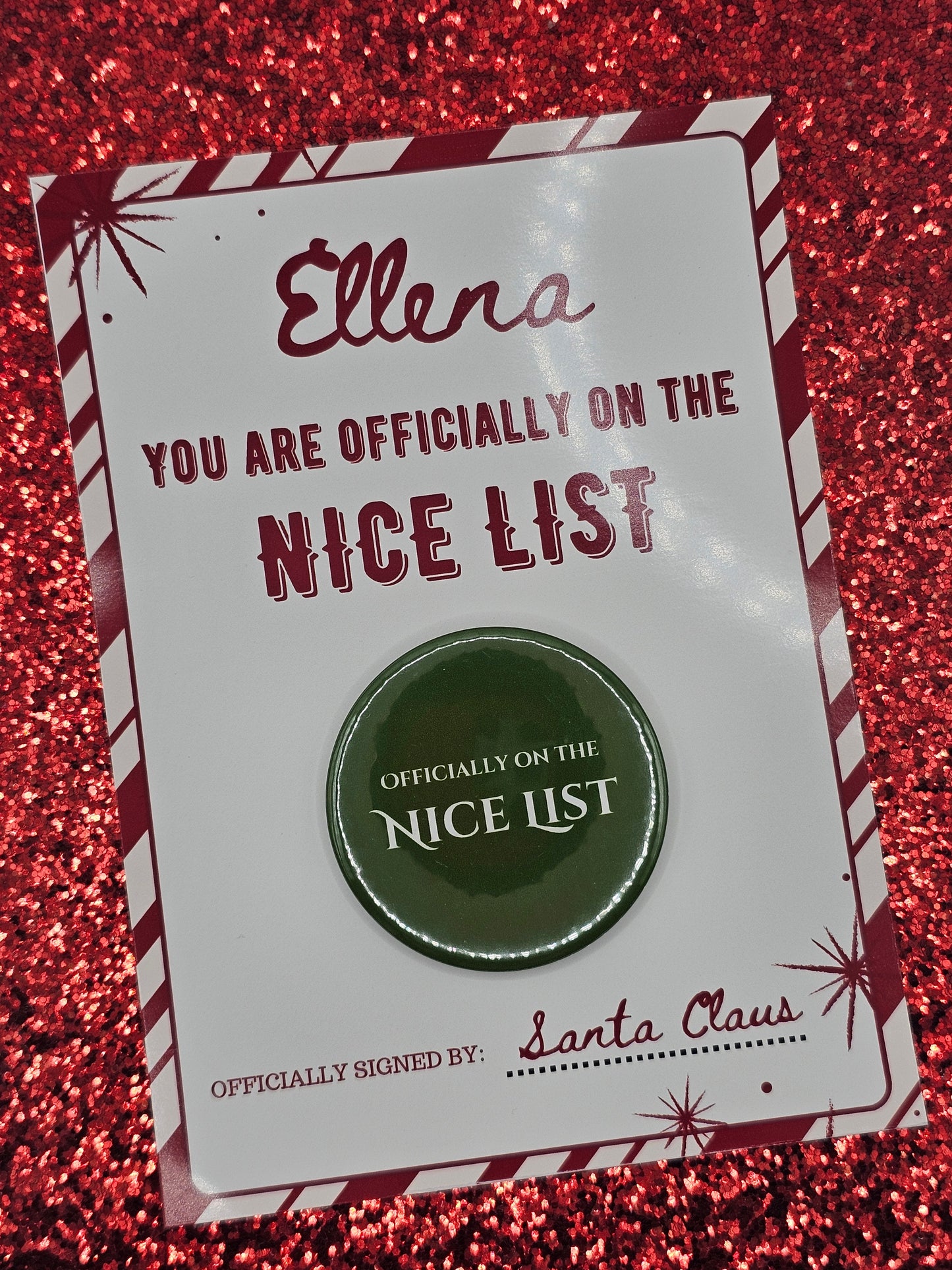 Officially on the Nice/ Naughty List Badge