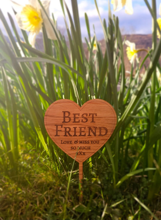 Personalised Heart Shaped Grave Marker