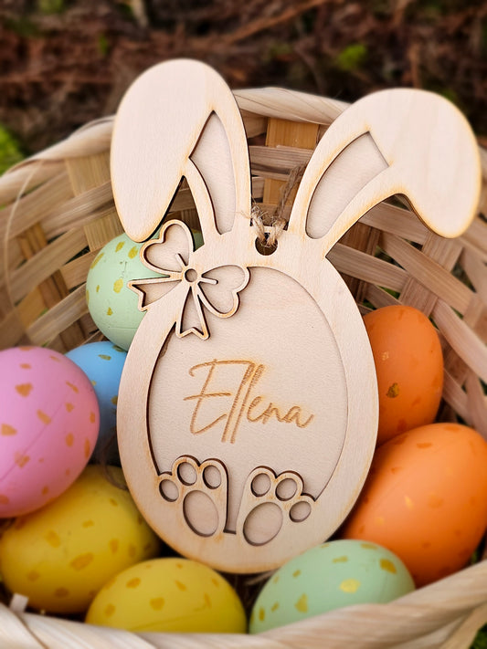 Easter Egg Tag with Bunny Ears
